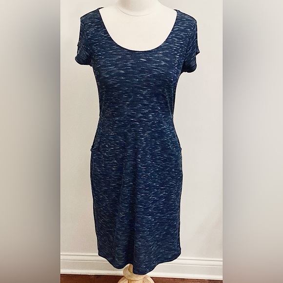 Christopher & Banks Dresses & Skirts - Christopher & Banks Blue White Heathered S Coastal Preppy Weekend Casual Dress